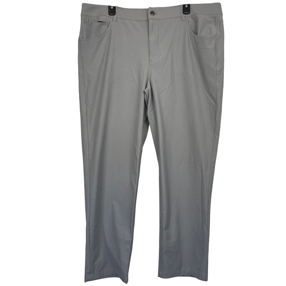 johnnie-O Cross Country Performance Golf Pants Mens 40x30 Gray Casual Wicking‎
